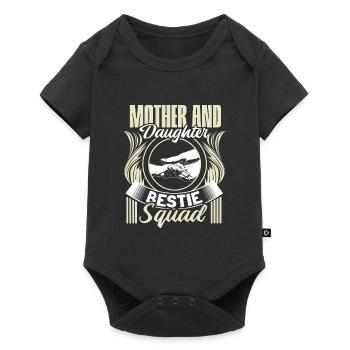 Mutter und Tochter Kindertag Eltern Geschenkidee - Baby Premium Kurzarmbody - Schwarz - Vorne