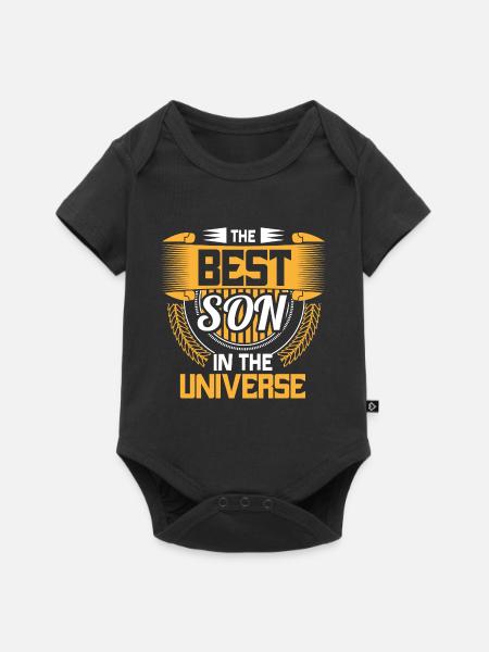 Bester Sohn Familie Junge Geschenkidee - Baby Premium Kurzarmbody - Schwarz