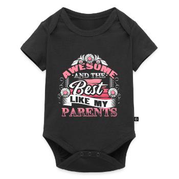 Best daughter family Süß - Baby Premium short-sleeve bodysuit - black - Front