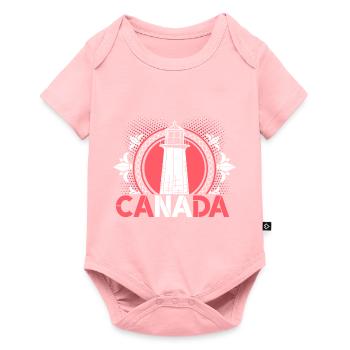 Feuille d’érable du Canada - Body à manches courtes Premium Bébé - rose - Devant