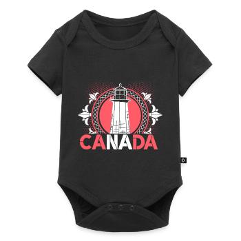 Feuille d’érable du Canada - Body à manches courtes Premium Bébé - noir - Devant
