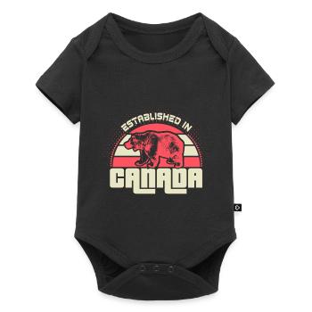 Canada Canadian Flag - Baby Premium short-sleeve bodysuit - black - Front