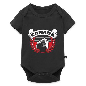 Canada Maple Leaf Flag Gift - Baby Premium short-sleeve bodysuit - black - Front