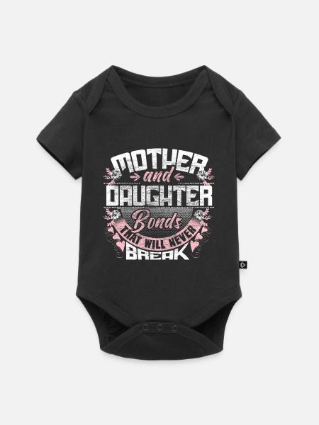 Mutter Tochter Eltern - Baby Premium Kurzarmbody - Schwarz