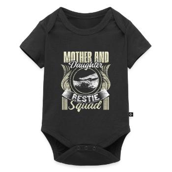 Mutter und Tochter Kindertag Eltern Geschenkidee - Baby Premium Kurzarmbody - Schwarz - Vorne