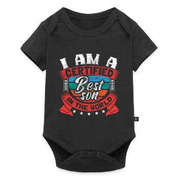 Best Son Dad's Birthday Gift Idea - Baby Premium short-sleeve bodysuit - black - Front