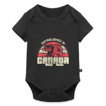 Canada Maple Origin - Baby Premium short-sleeve bodysuit - black - Front