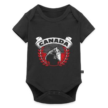Canada Elk Country of birth - Baby Premium short-sleeve bodysuit - black - Front