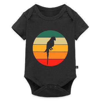 Retro parrot - Baby Premium short-sleeve bodysuit - black - Front
