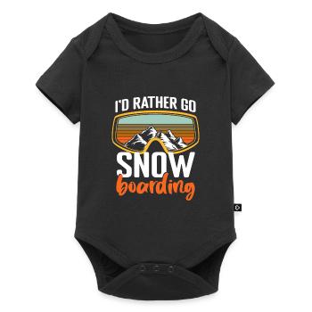 Snowboard Hobby Snow - Baby Premium Kurzarmbody - Schwarz - Vorne