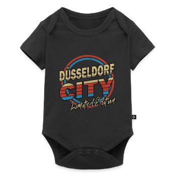 Dusseldorf Germany City Font 80s Style - Baby Premium short-sleeve bodysuit - black - Front