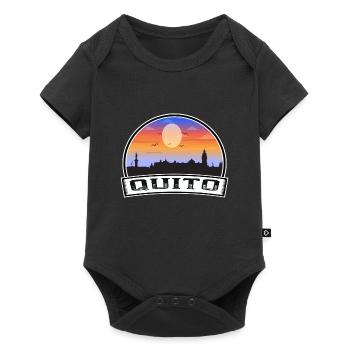 Quito Equador Skyline Vintage Sunset Travel Souven - Baby Premium Kurzarmbody - Schwarz - Vorne
