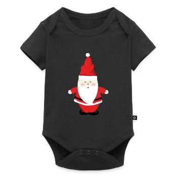 Père Noël Joyeux Noël Coeur T-Shirt d’amour - Body à manches courtes Premium Bébé - noir - Devant