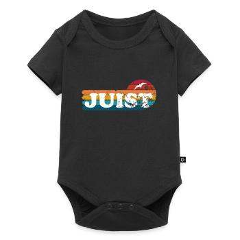 Insel Juist Ostfriesland - Baby Premium Kurzarmbody - Schwarz - Vorne