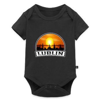 Lublin Pologne Skyline Vintage Sunset Travel Souven - Body à manches courtes Premium Bébé - noir - Devant