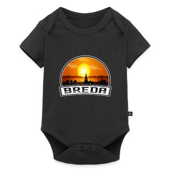 Breda Niederlande Skyline Vintage Sunset Travel So - Baby Premium Kurzarmbody - Schwarz - Vorne