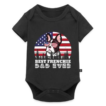 Best Frenchie Dad Ever French Bulldog Papa - Baby Premium short-sleeve bodysuit - black - Front