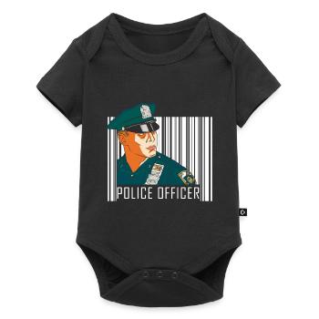 Policier Uniforme de scène de crime - Body à manches courtes Premium Bébé - noir - Devant