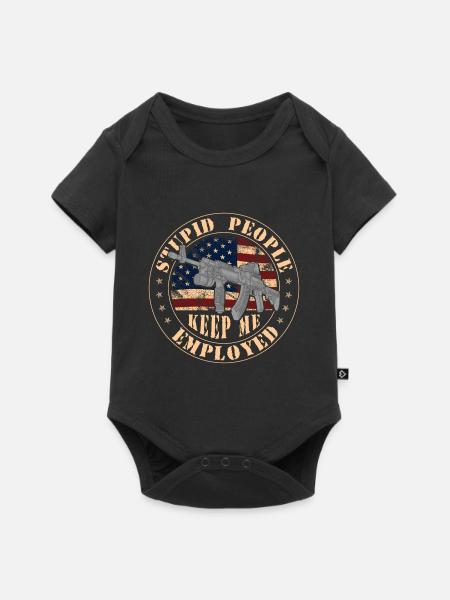 Cop Kriminalität Inspektor - Baby Premium Kurzarmbody - Schwarz