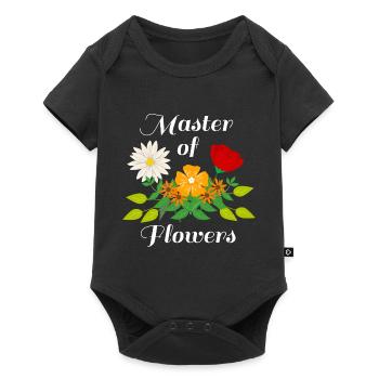 Maître des fleurs, dicton drôle : fleuriste, - Body à manches courtes Premium Bébé - noir - Devant