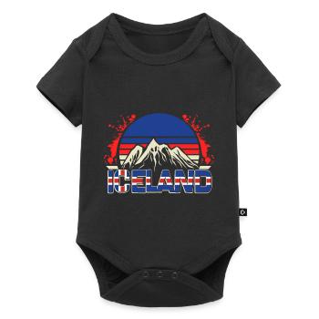 Drapeau islandais Drapeau islandais - Body à manches courtes Premium Bébé - noir - Devant