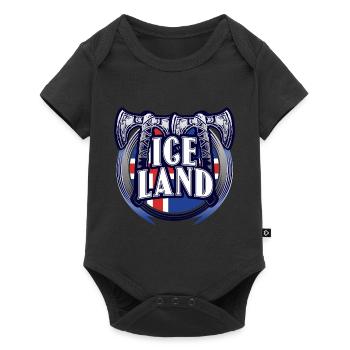 Islande République du Nord Idée cadeau - Body à manches courtes Premium Bébé - noir - Devant