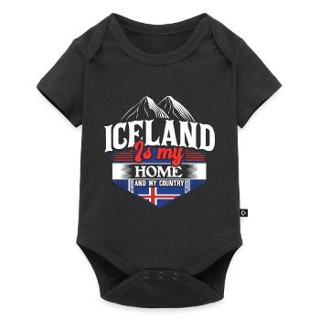 Idée cadeau Iceland Island Origin - Body à manches courtes Premium Bébé - noir - Devant