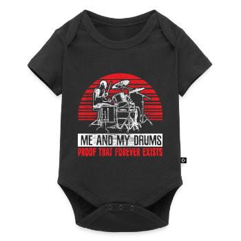 Batterie Batteur Batteur - Body à manches courtes Premium Bébé - noir - Devant