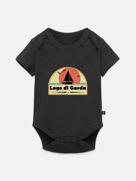 Lago di Garda - Baby Premium Kurzarmbody - Schwarz