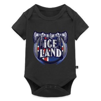 Iceland Island Origin Gift - Baby Premium short-sleeve bodysuit - black - Front