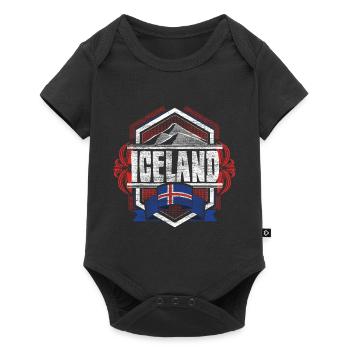 Iceland Nordic Pride - Baby Premium short-sleeve bodysuit - black - Front