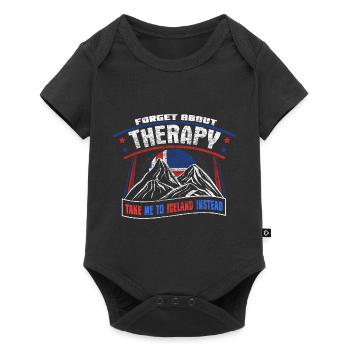 Iceland Volcano Flag Gift Idea - Baby Premium short-sleeve bodysuit - black - Front