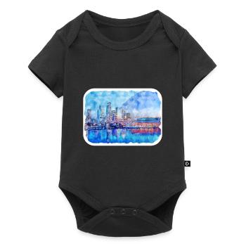 Florida USA Watercolor Sketch Painting Illustratio - Baby Premium short-sleeve bodysuit - black - Front