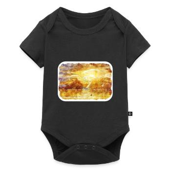 Cairo Egypt Watercolor Sketch Drawn Illustration - Baby Premium short-sleeve bodysuit - black - Front
