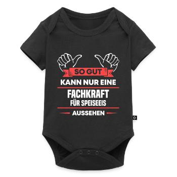 Fachkraft Speiseeis Design für stolze Handwerker - Baby Premium Kurzarmbody - Schwarz - Vorne