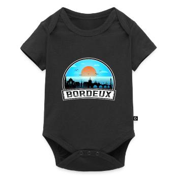 Bordeux France Skyline Vintage Sunset Travel Souve - Baby Premium short-sleeve bodysuit - black - Front