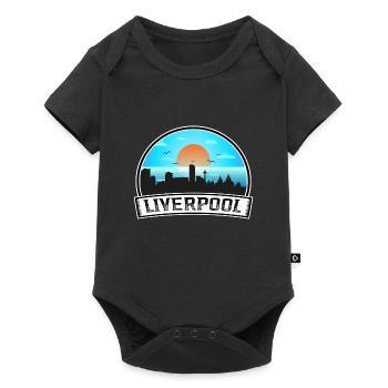 Liverpool Angleterre Skyline Vintage Sunset Travel So - Body à manches courtes Premium Bébé - noir - Devant
