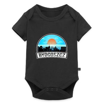 Bydgoszcz Pologne Skyline Vintage Sunset Travel Sou - Body à manches courtes Premium Bébé - noir - Devant