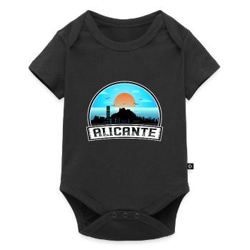 Alicante Espagne Skyline Vintage Sunset Travel Souve - Body à manches courtes Premium Bébé - noir - Devant