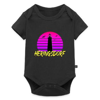 Heringsdorf 80s - Baby Premium Kurzarmbody - Schwarz - Vorne