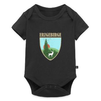 Erzgebirge - Baby Premium Kurzarmbody - Schwarz - Vorne