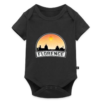 Florence Italie Skyline Vintage Sunset Travel Souve - Body à manches courtes Premium Bébé - noir - Devant