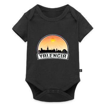Valencia Espagne Skyline Vintage Sunset Travel Souve - Body à manches courtes Premium Bébé - noir - Devant