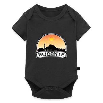 Alicante Espagne Skyline Vintage Sunset Travel Souve - Body à manches courtes Premium Bébé - noir - Devant