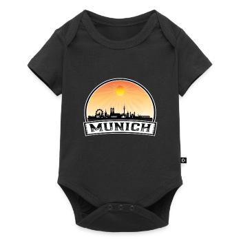 Munich Allemagne Skyline Vintage Sunset Travel Souve - Body à manches courtes Premium Bébé - noir - Devant
