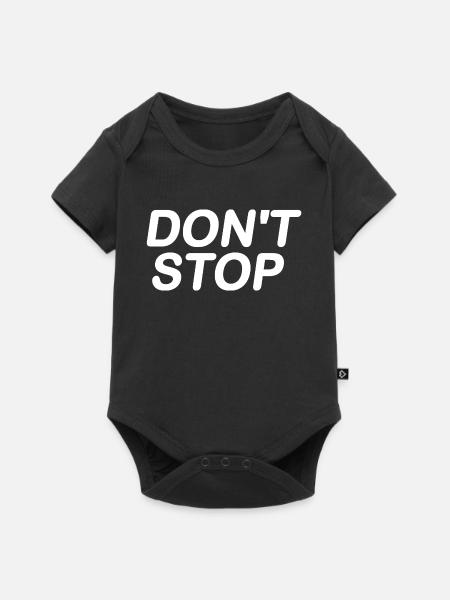 Dont stop - Baby Premium Kurzarmbody - Schwarz