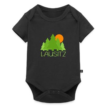 Wald Sonnenuntergang Lausitz - Baby Premium Kurzarmbody - Schwarz - Vorne