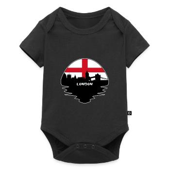Londres Angleterre Drapeau Skyline Silhouette Travel - Body à manches courtes Premium Bébé - noir - Devant