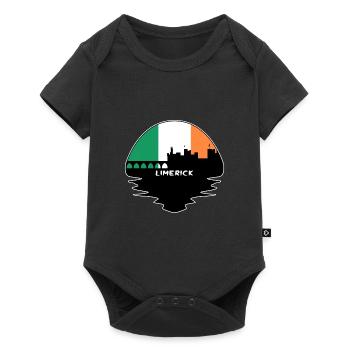 Limerick Ireland Flag Skyline Silhouette Travel - Baby Premium short-sleeve bodysuit - black - Front