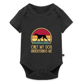 Azawakh Dog Lover Silhouette Vintage Sunset - Body à manches courtes Premium Bébé - noir - Devant